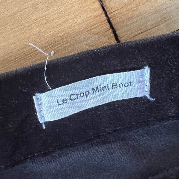 FRAME Le Velveteen crop mini bootcut‎ high rise charcoal pants - Picture 6 of 8